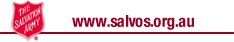 The Salvation Army logo and www.salvos.org.au website address
